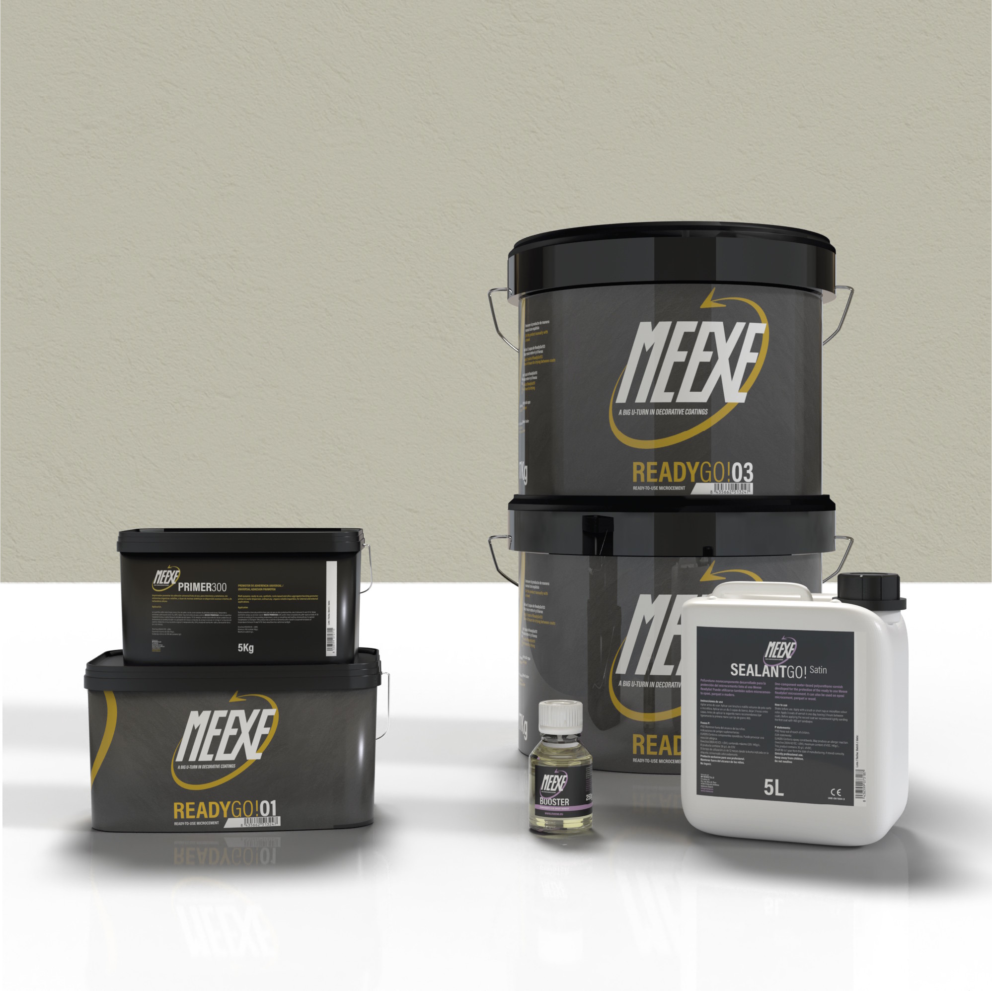 Kit microcemento 20m2 meexe ready go! Liquen satinado
