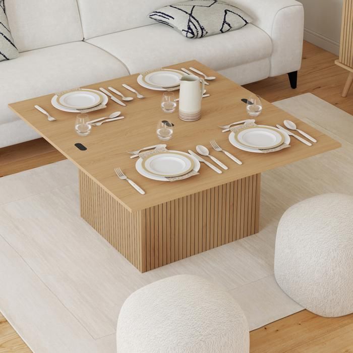 Mesa de centro elevable convertible - 100 cm