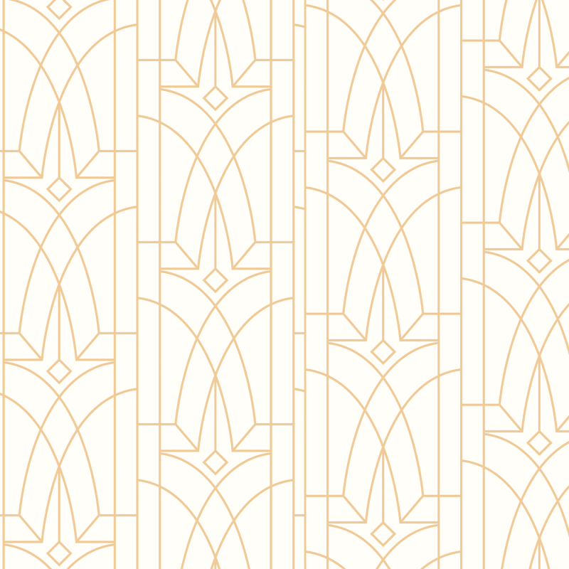 Papel pintado victoriano geométrico dorado 60cm por 300cm