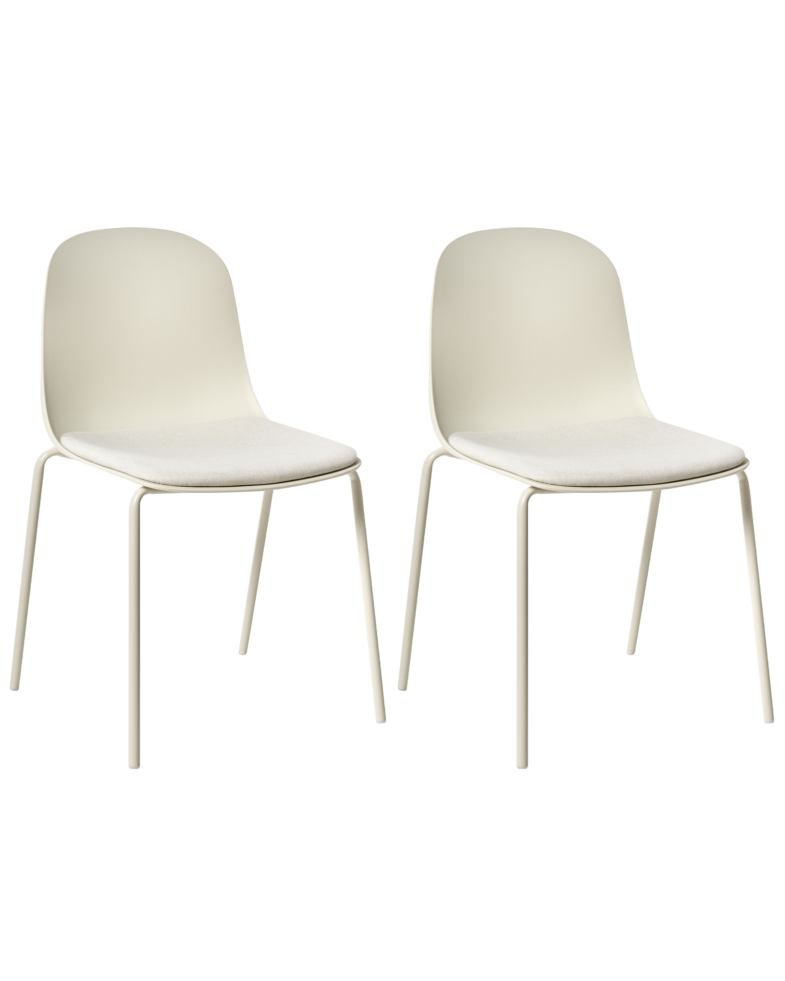 Conjunto de 2 sillas de conferencia dorr beige claro