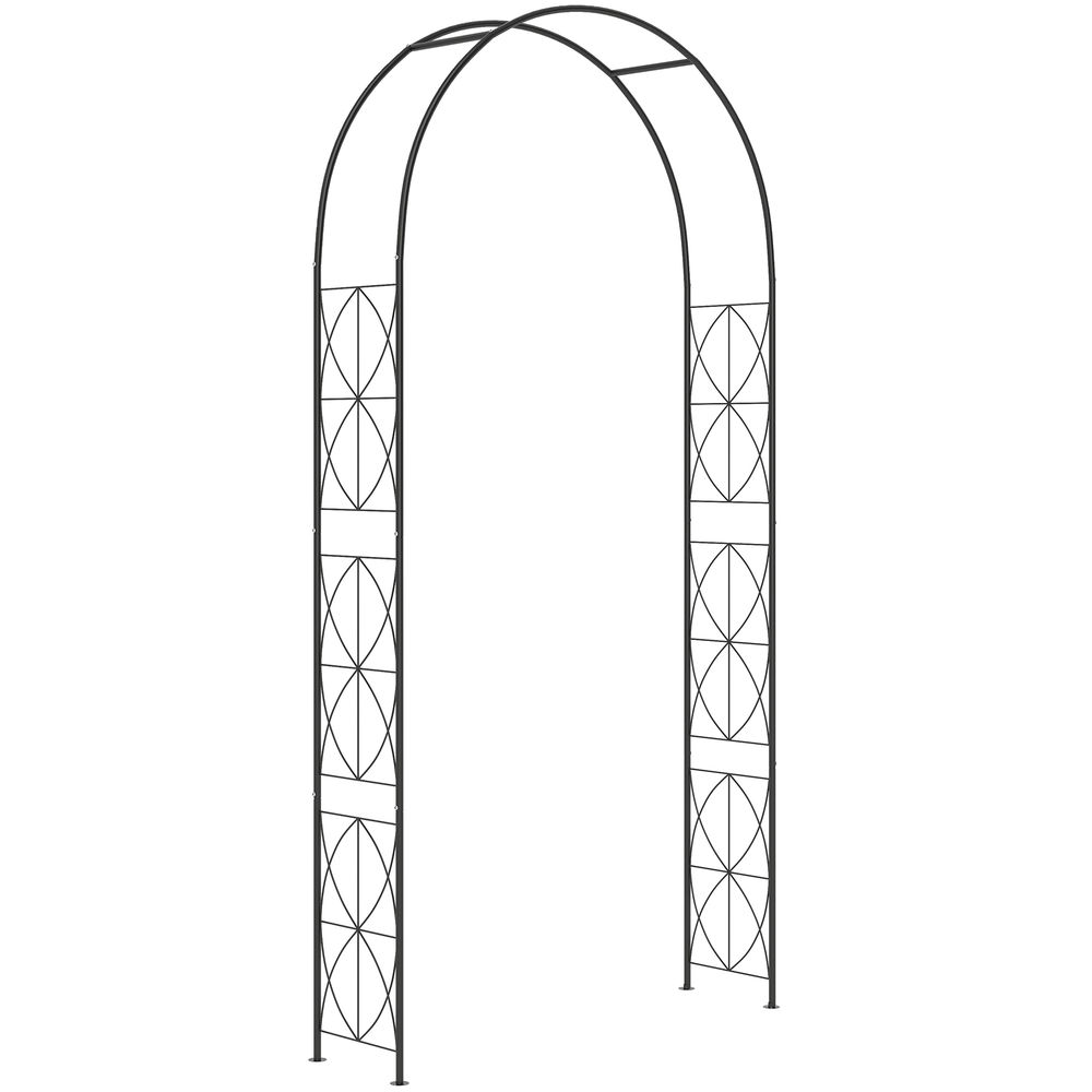 Arco de jardín 114x30x230 cm metal Outsunny, terraza y jardín - jardinería