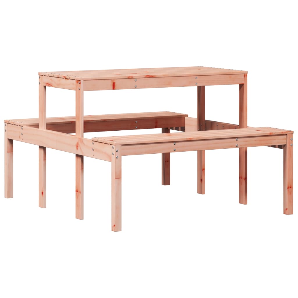 vidaXL mesa de pícnic madera maciza douglas 110x134x75 cm
