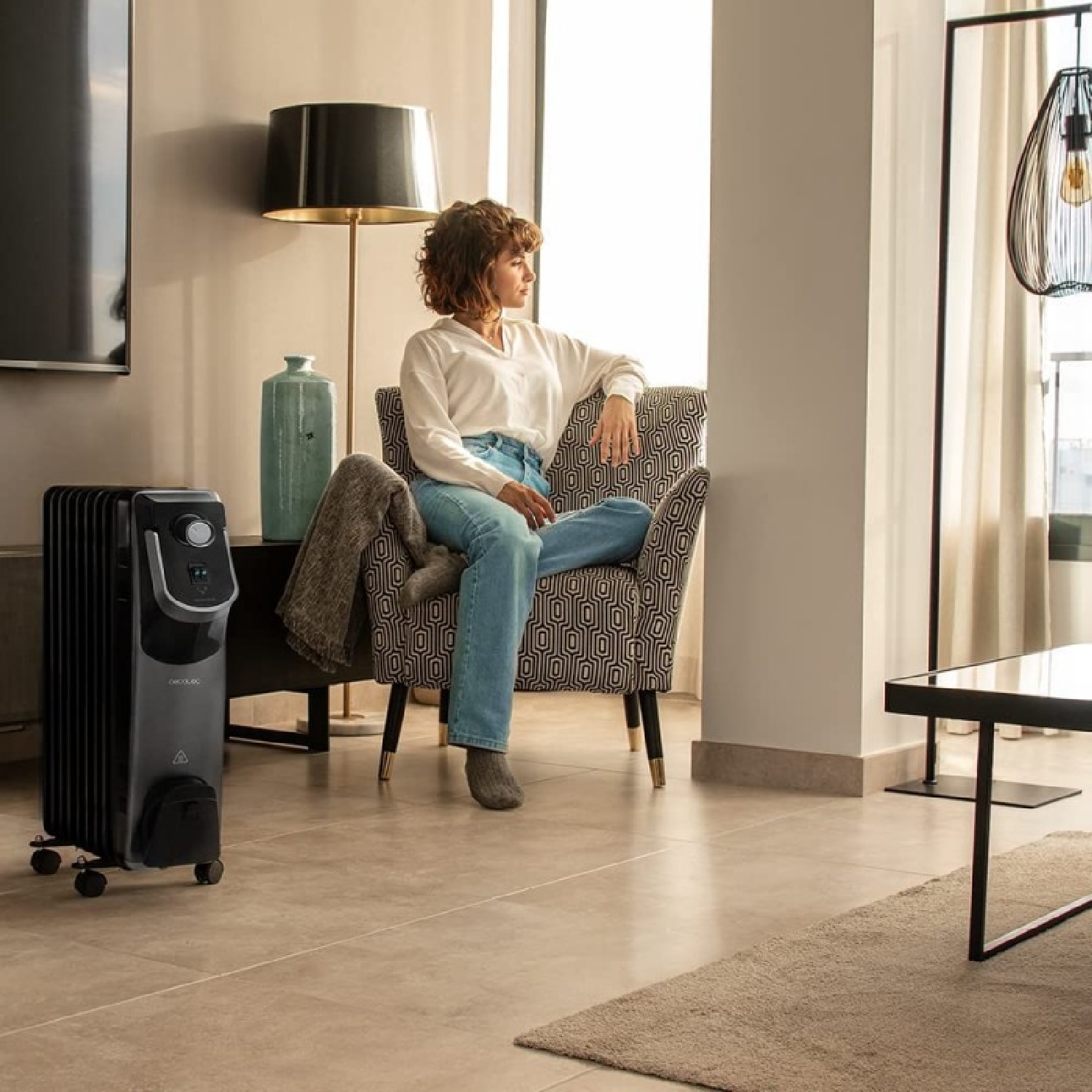 Cecotec radiador eléctrico de aceite readywarm 7000 space 360 black. 7