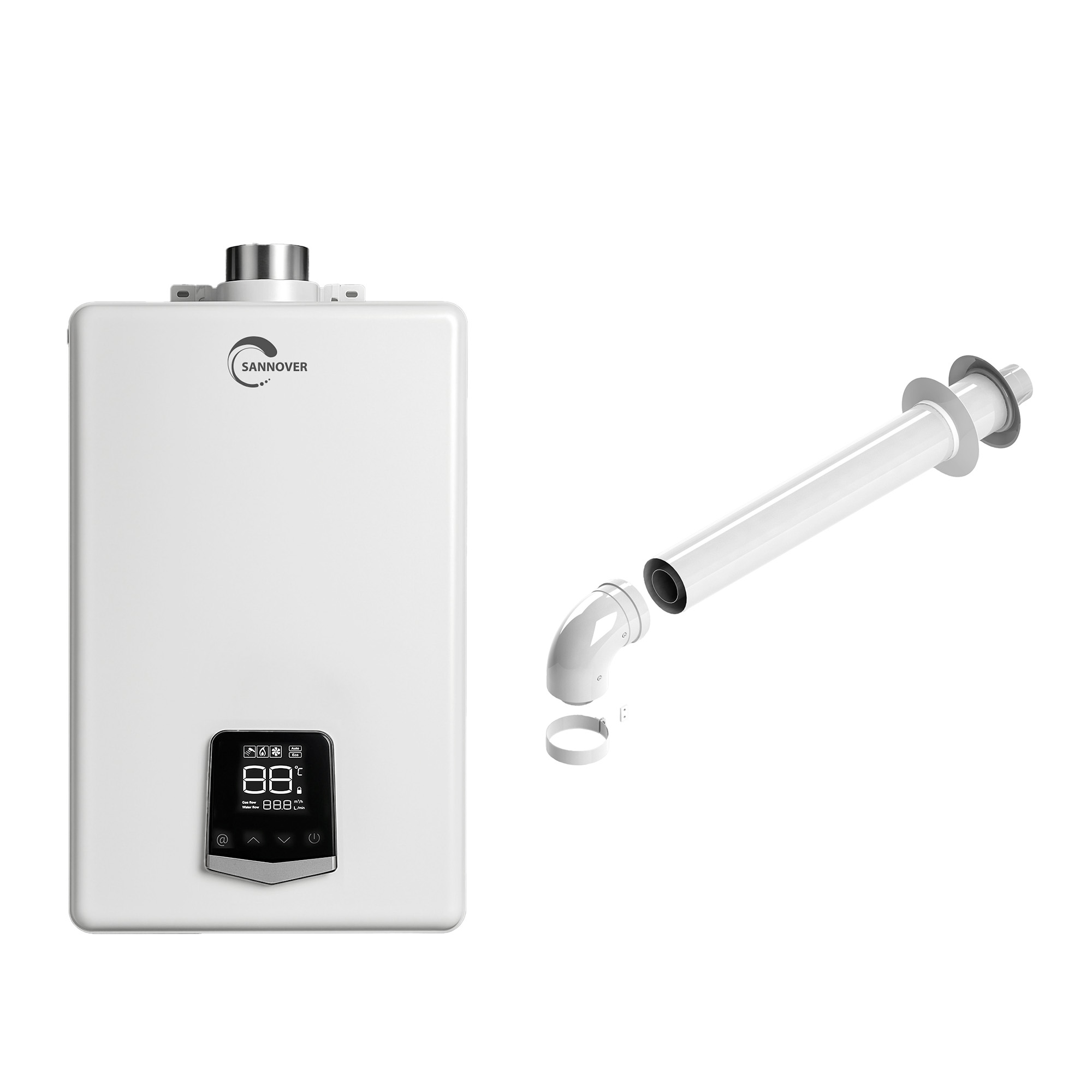 Calentador de gas estanco balnevia basnox sannover 16 l/min, propano/butano