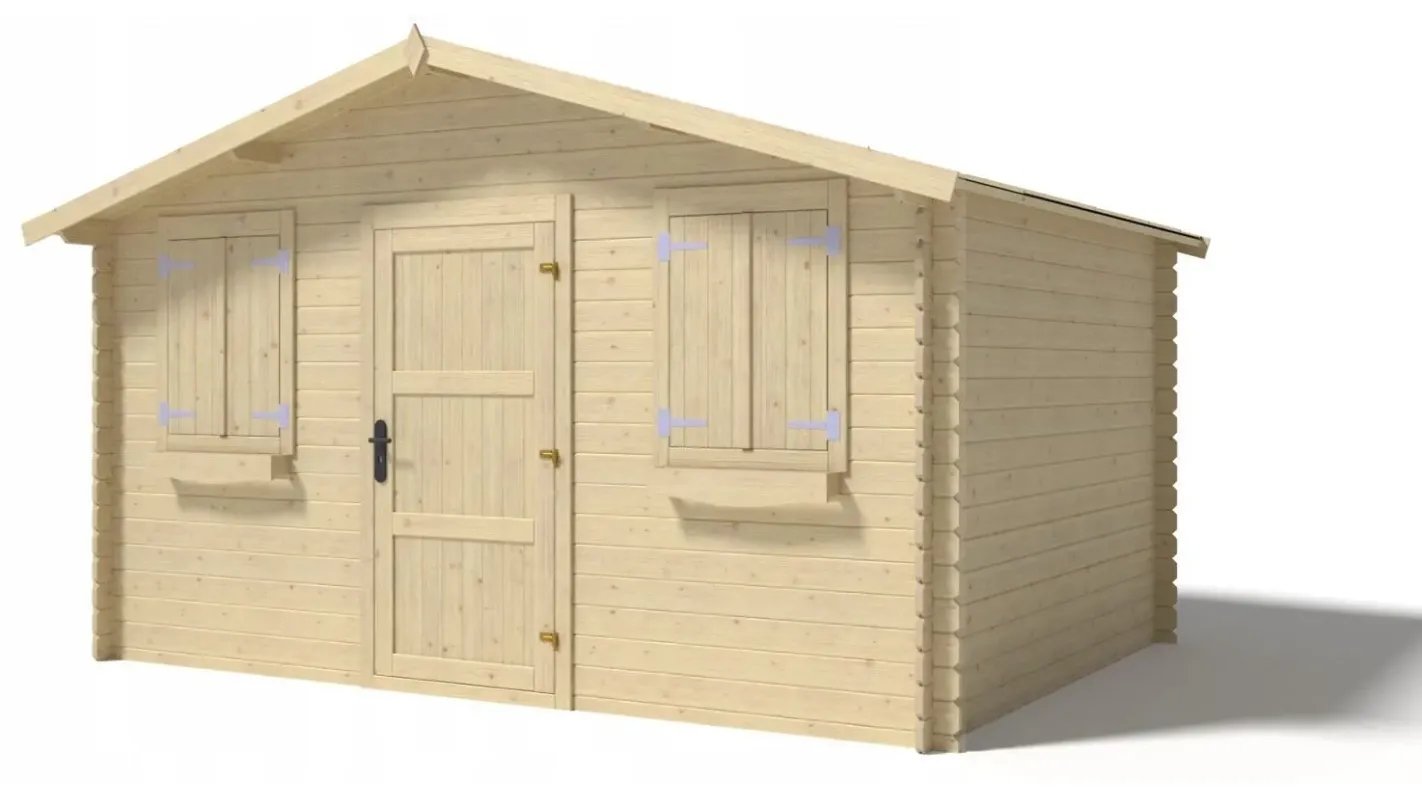 Caseta de jardín de madera 12 m2 - 4x3 m - 28 mm - dom337