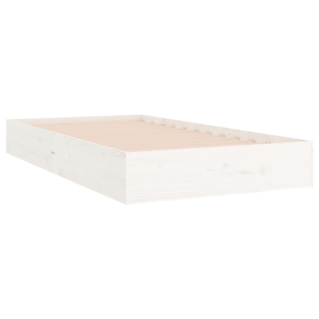 vidaXL estructura de cama sin colchón madera maciza blanco 90x200 cm