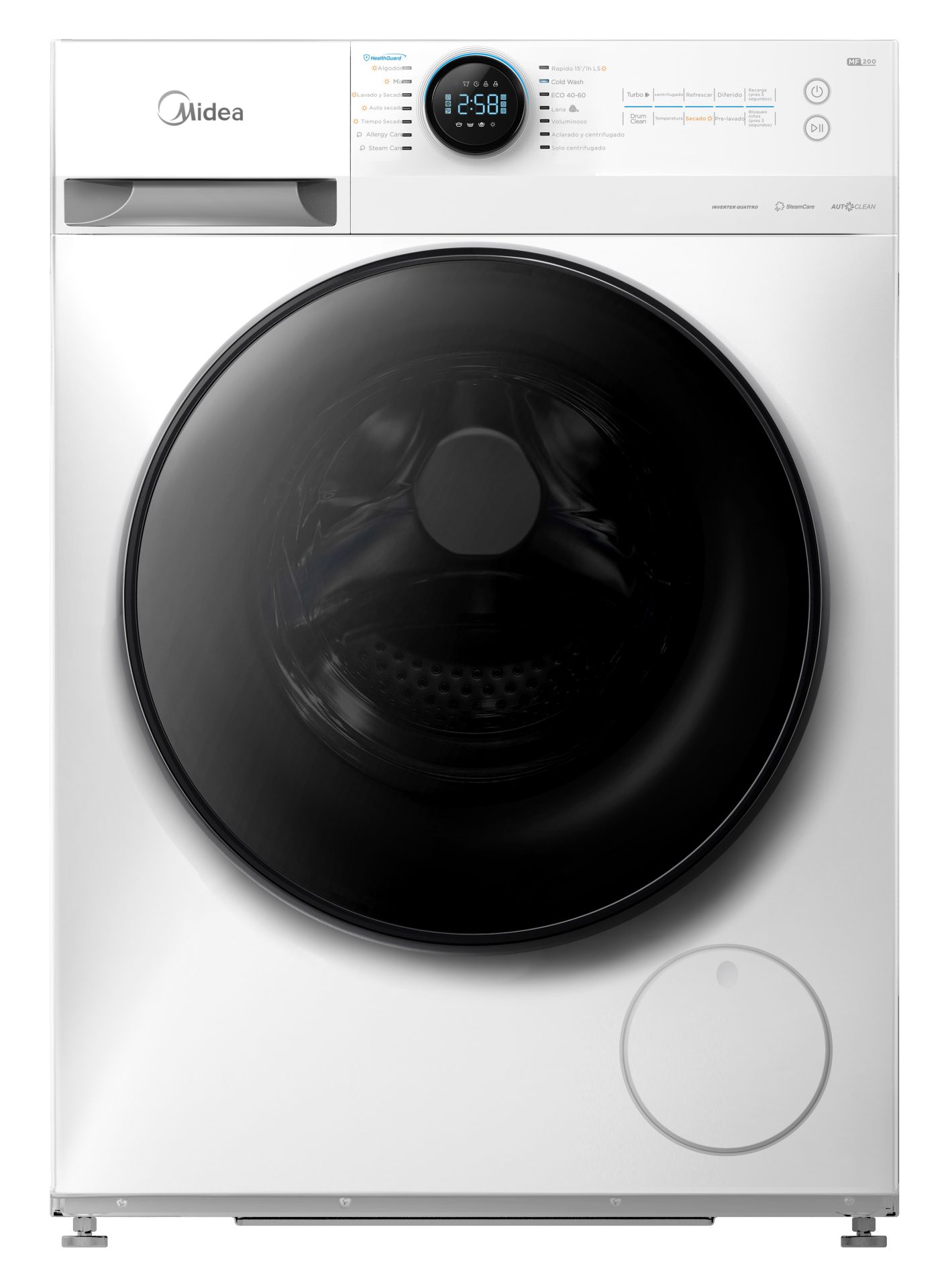 Midea mf200d80b/w-es - lavasecadora 8/6 kg