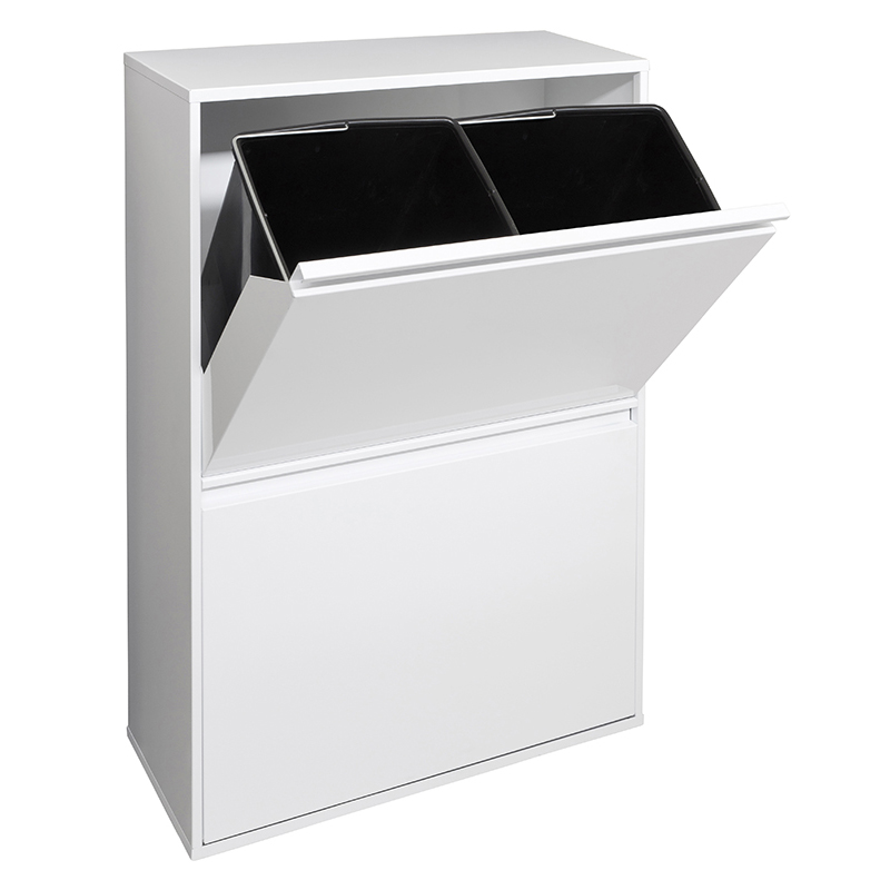 Arregui basic cr601-b cubo de basura y reciclaje de acero 4 x 17 l (68 l)