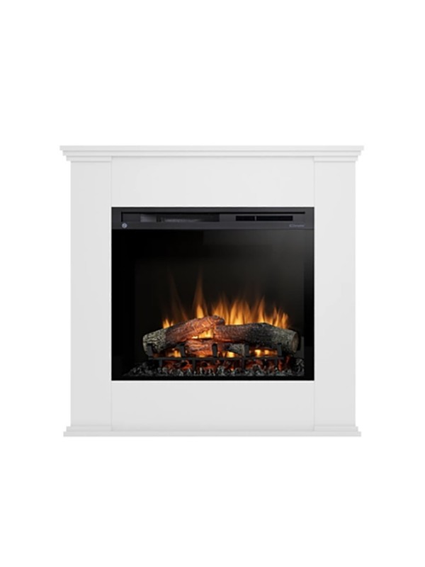 Chimenea eléctrica LED independiente kelia de 28", color blanco