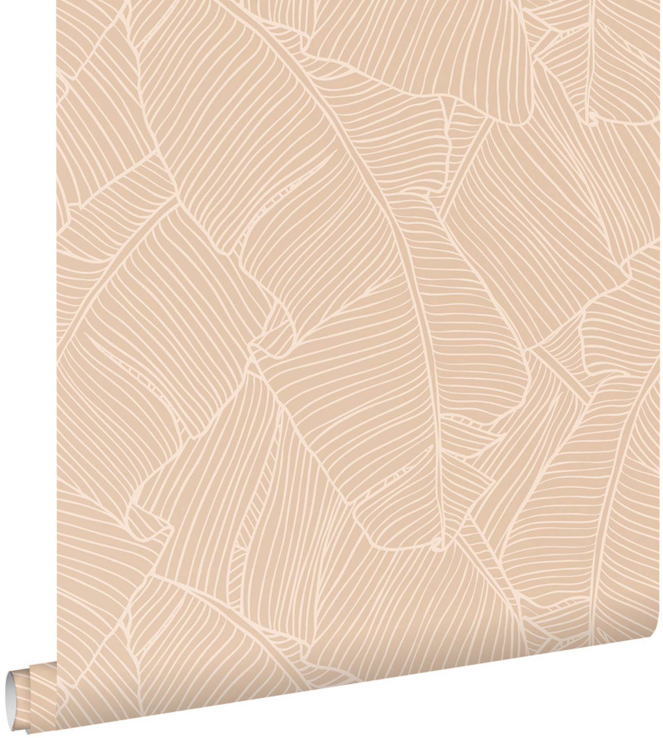 Estahome papel pintado hojas beige arena 50 x 900 cm