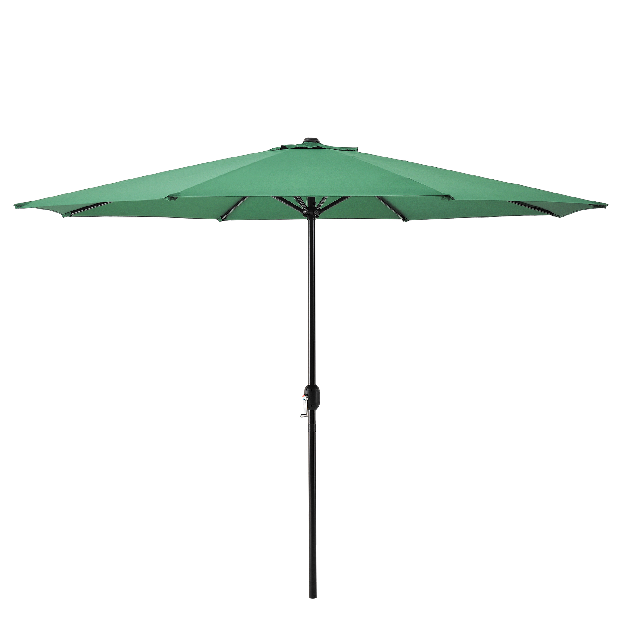 Sombrilla sonn con manivela poliéster/acero 300 x 230 cm verde [casa.pro]
