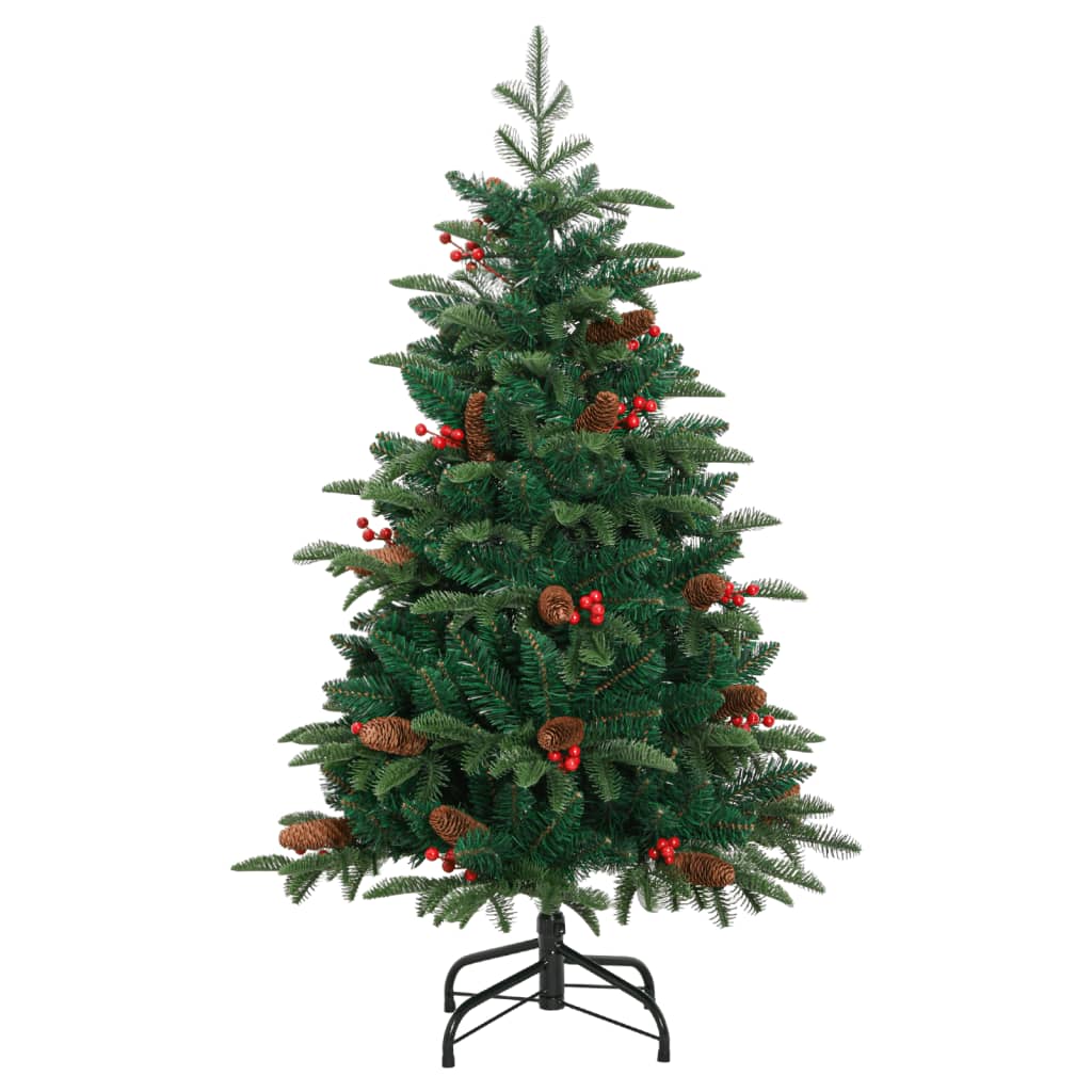 Árbol de navidad artificial con piñas y bayas 150 cm es9410
