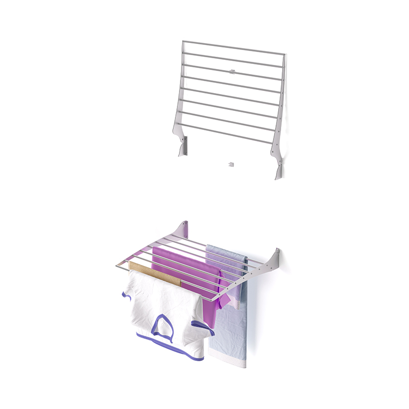 Tendedero de pared abatible, 62 cm, foxydry fold, gris