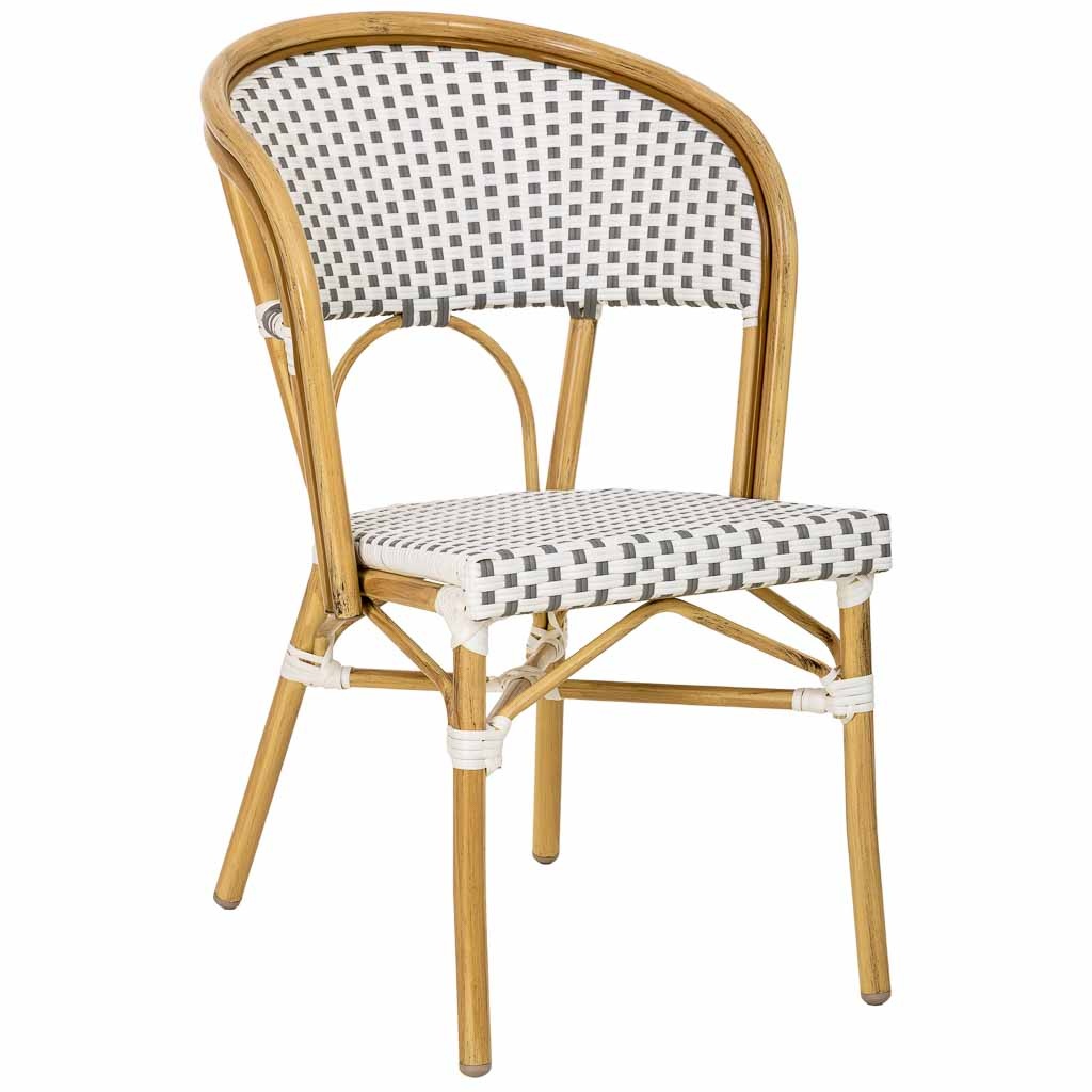 Silla de ratán blanco 50x61x86h cm