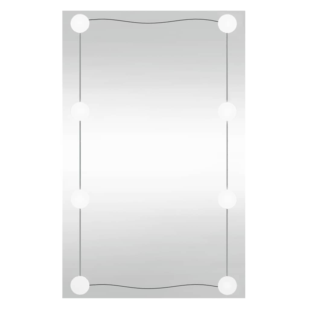 vidaXL espejo de pared rectangular con luces LED vidrio 40x60 cm