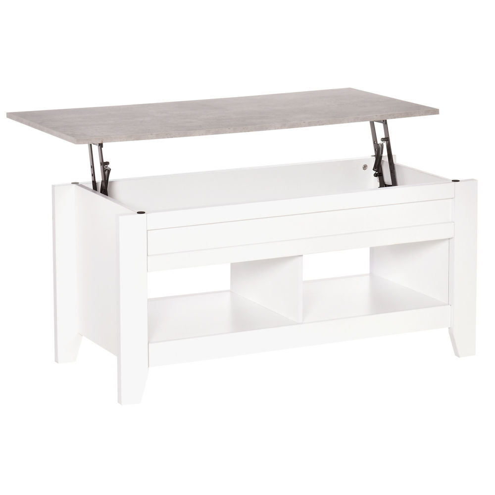 Mesa de centro elevable 105x50x49 cm color blanco Homcom