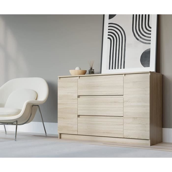 Cómoda demi 2d3s - sonoma - 120x39 cm