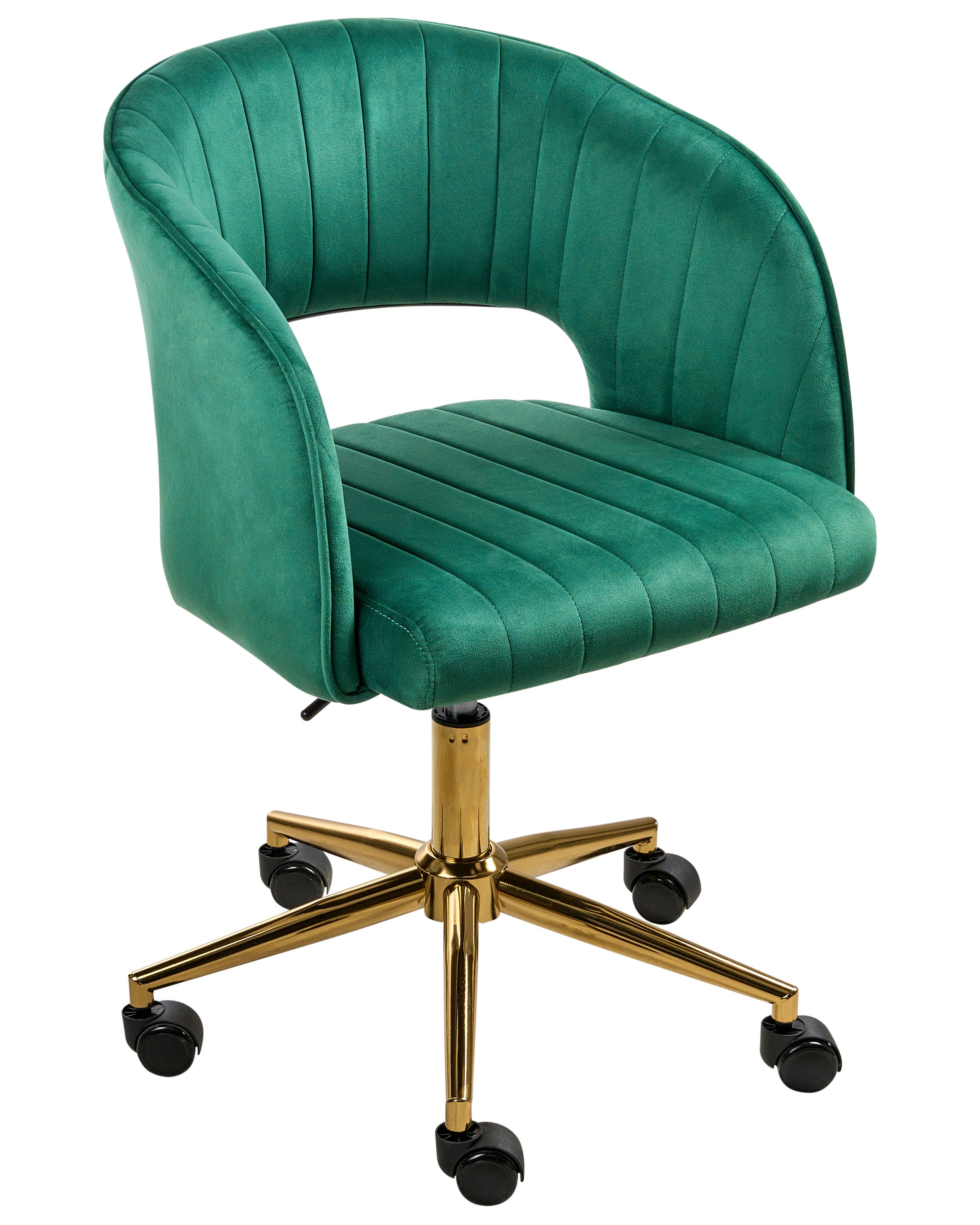 Silla de escritorio katonah terciopelo verde