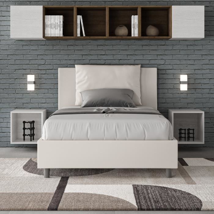 Cama con arcón 1,5 plaza - 120x200 - blanco