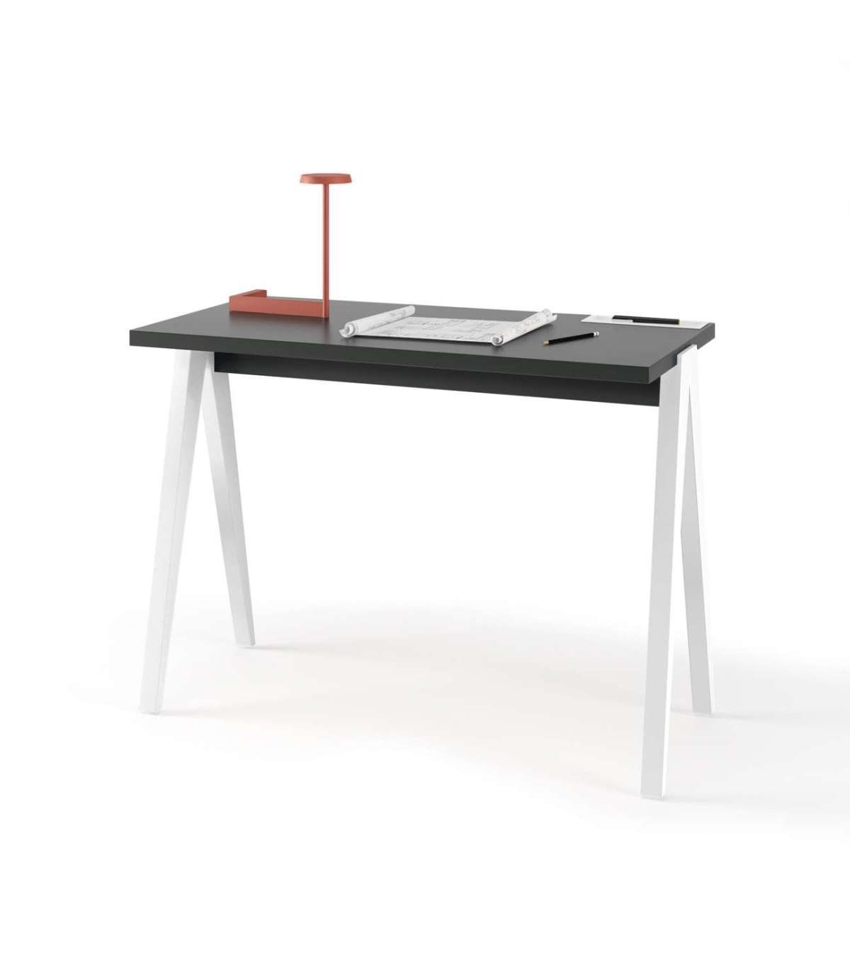 Mesa de estudio funcional con bandeja portalápices integrada
