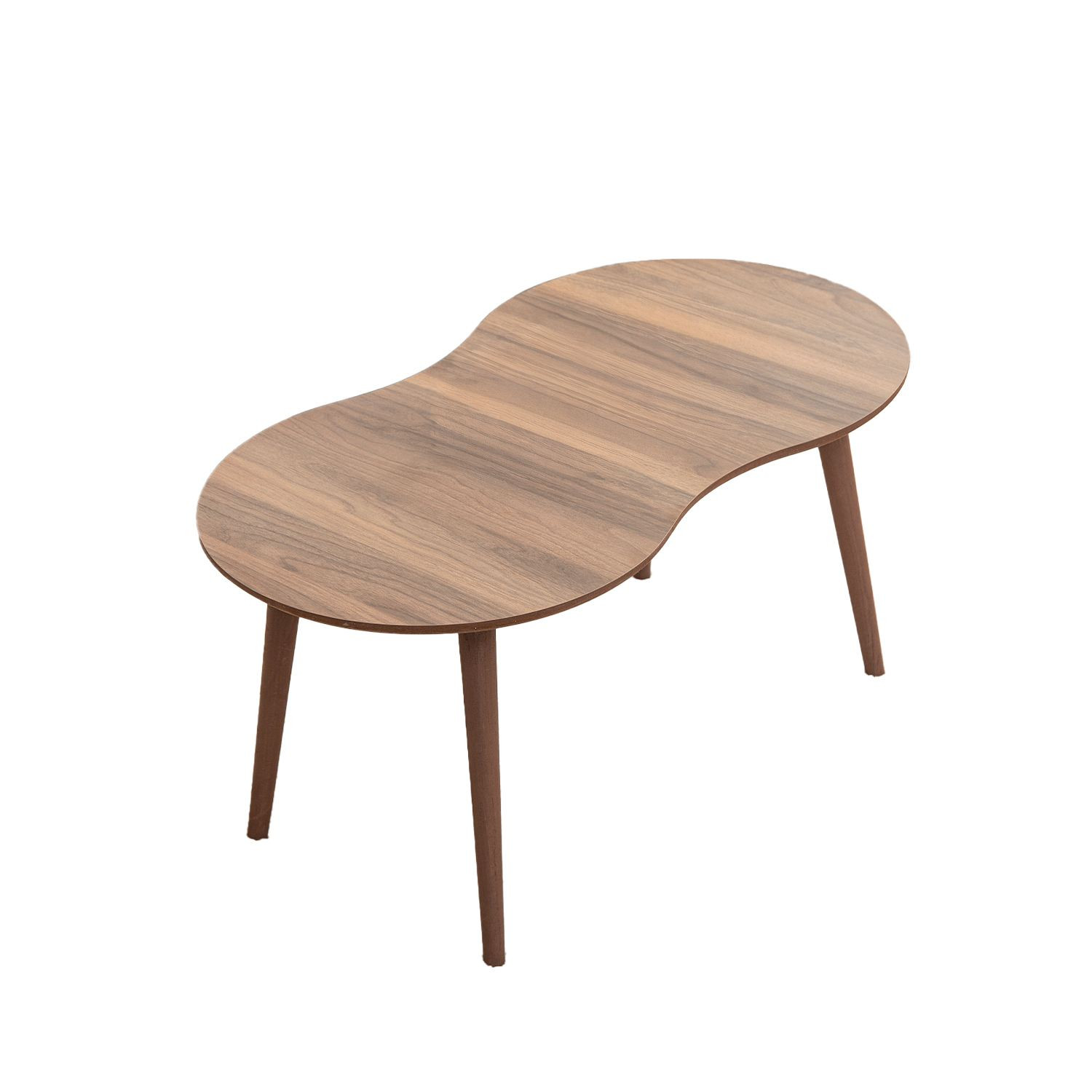 Mesa de centro de madera <<moon>> 99 x 54 x 45 cm - nogal