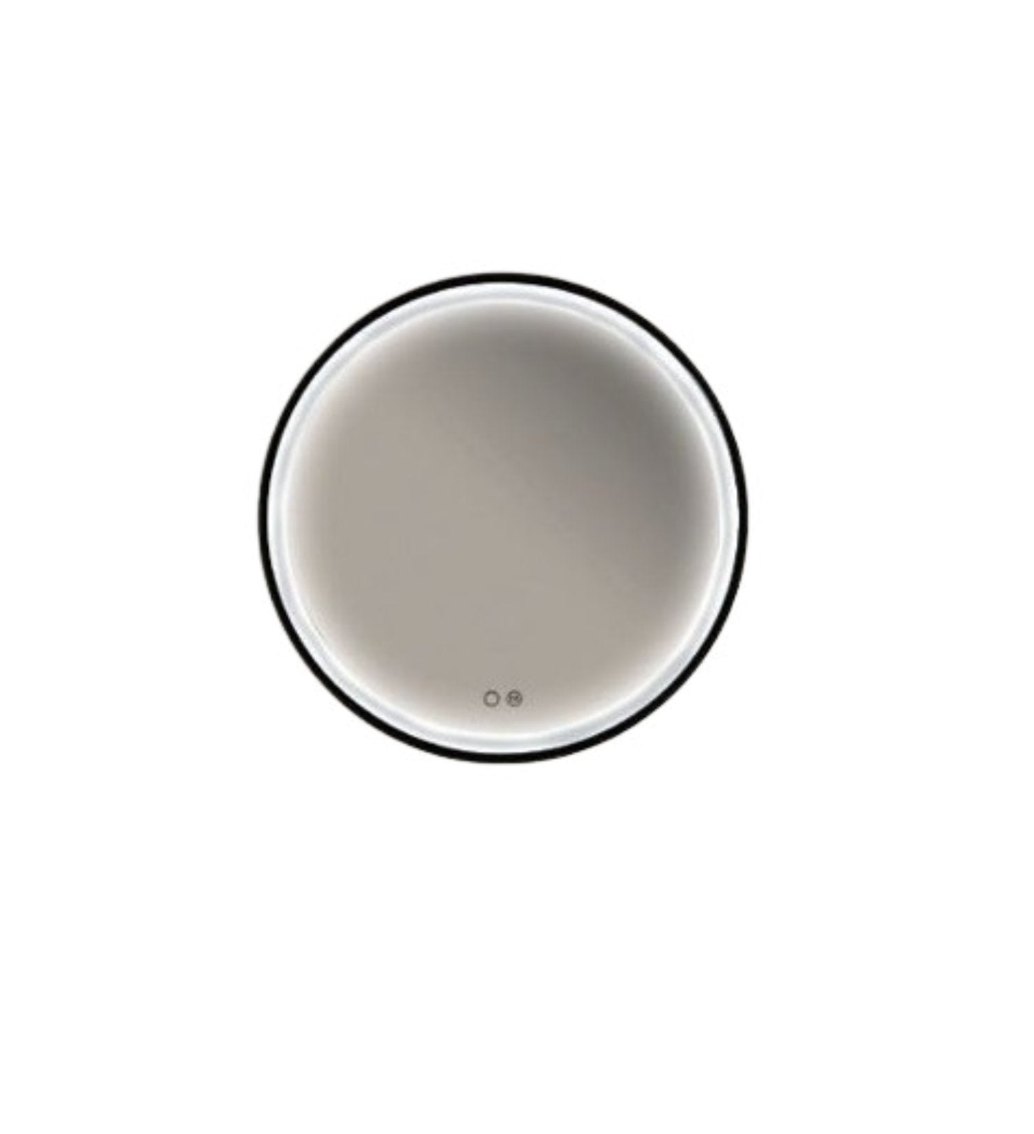 Espejo redondo LED, marco negro, oro rosa - 60 dorado neutra 4000k
