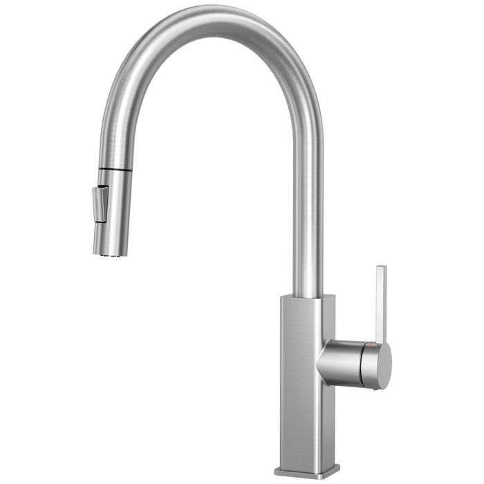 Grifo de cocina - cecipa max - acero inoxidable cepillado - ducha extraíble