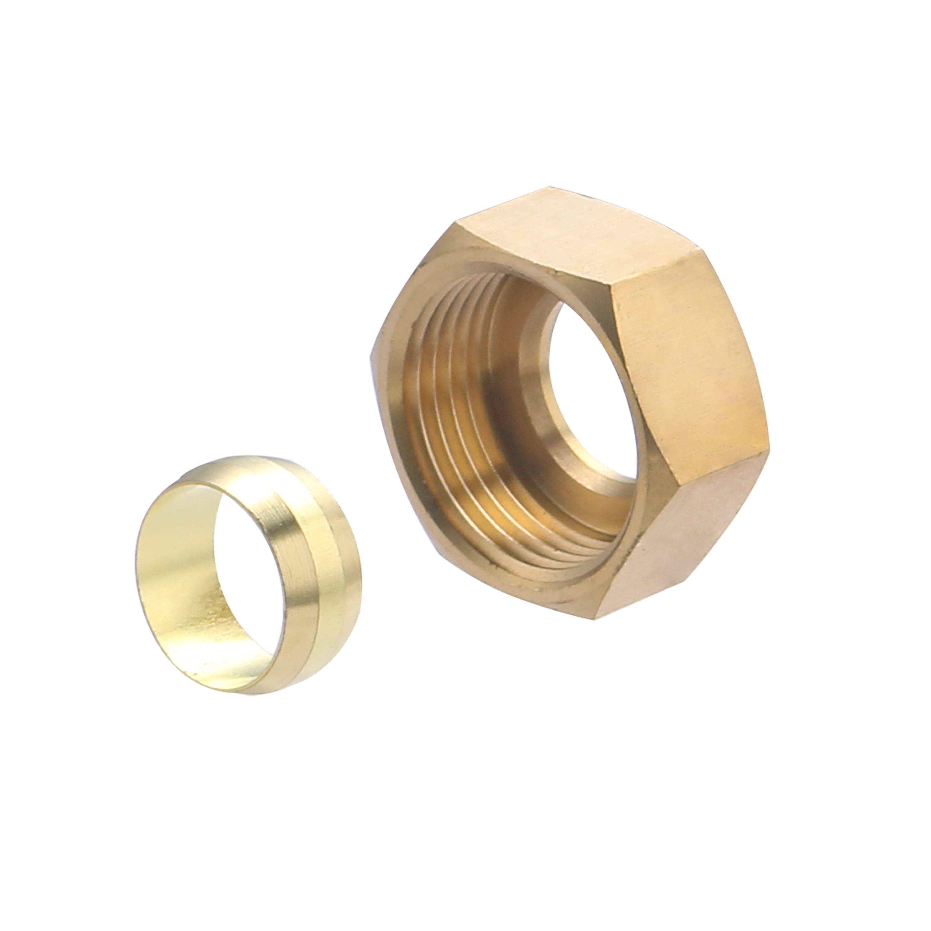 Tuerca 3/4 con anillo bicono para tubo de cobre de 16 mm de diámetro