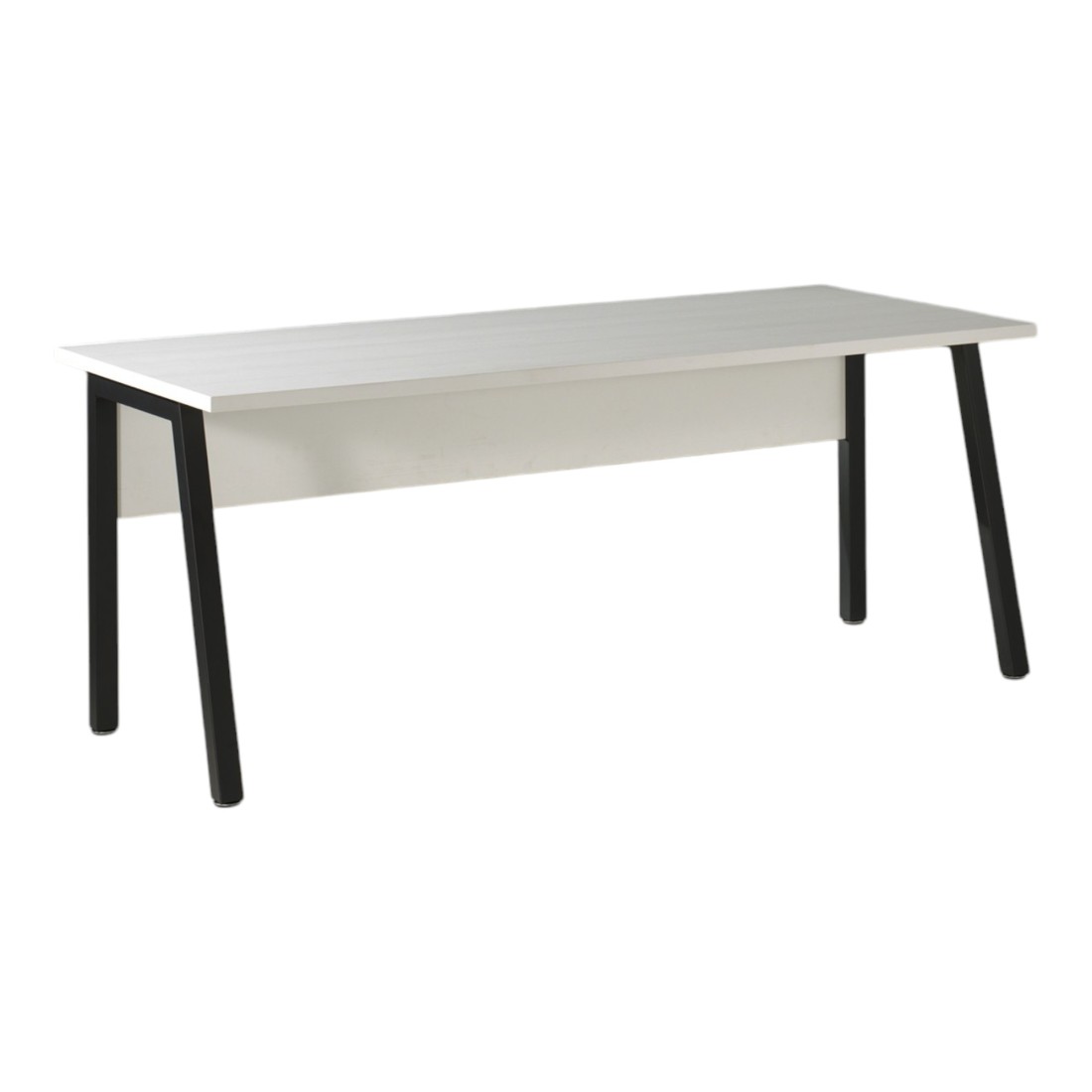 Escritorio profesional recto 200cm – colección soon – colores blanco mate y