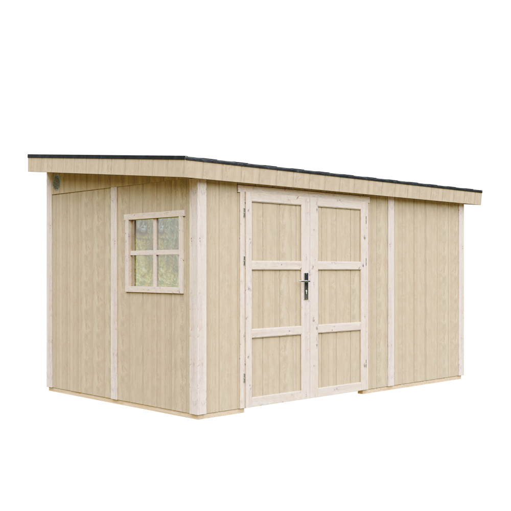 Caseta de jardín Timbela m939b, 8,68 m², premium, sin suelo, 231×248×412 cm