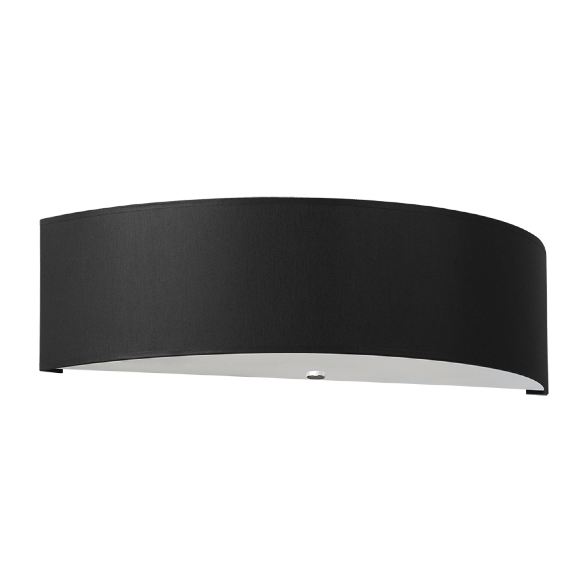 Lámpara de pared skala 2 negro tela/vidrio/acero 45x12x15cm