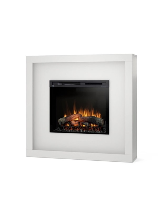 Litos - chimenea eléctrica LED de pie - blanco mate 28'