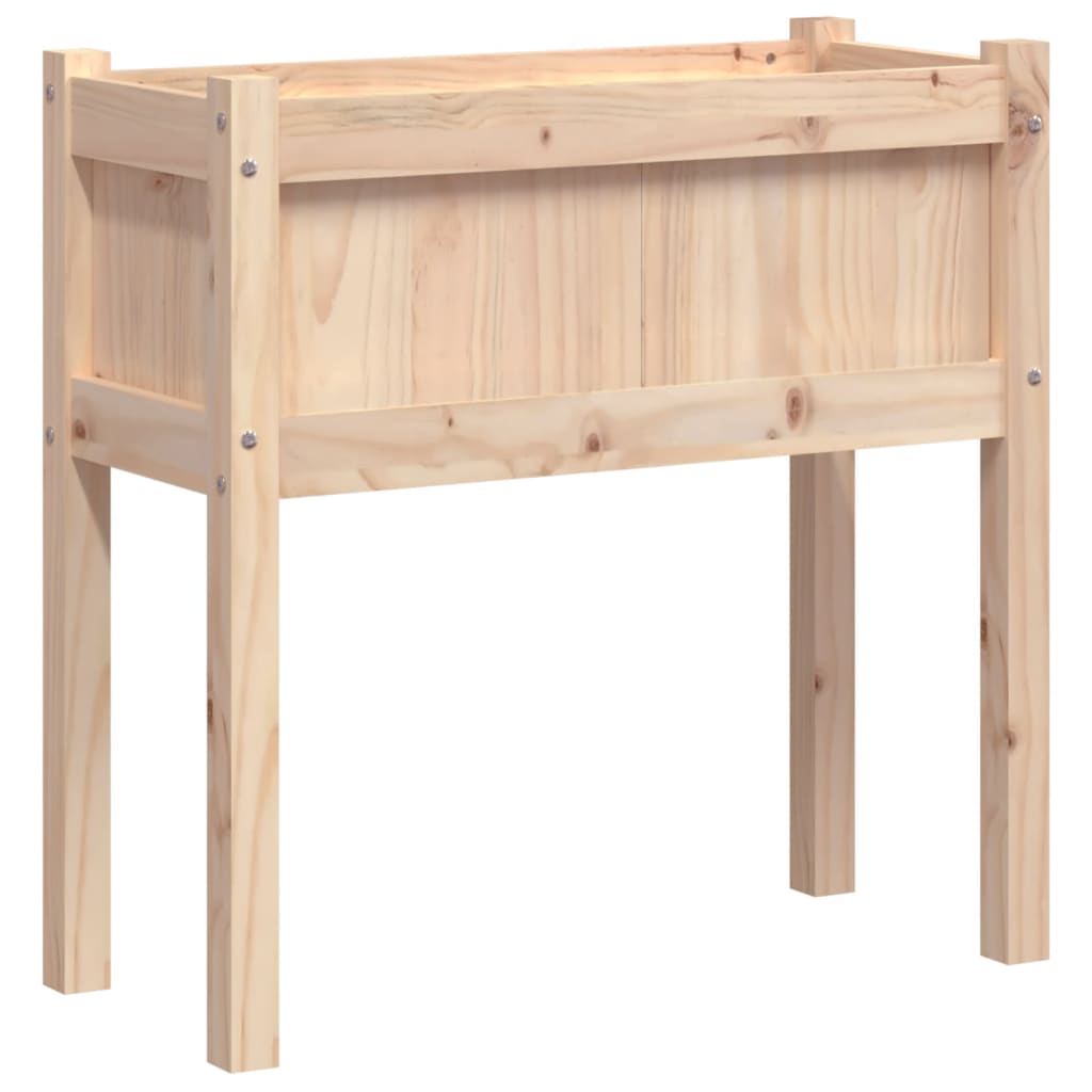 vidaXL jardinera con patas madera maciza de pino 70x31x70 cm