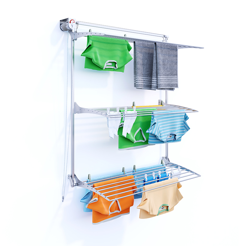 Tendedero plegable, 128 cm foxydry tower gris, acero y aluminio