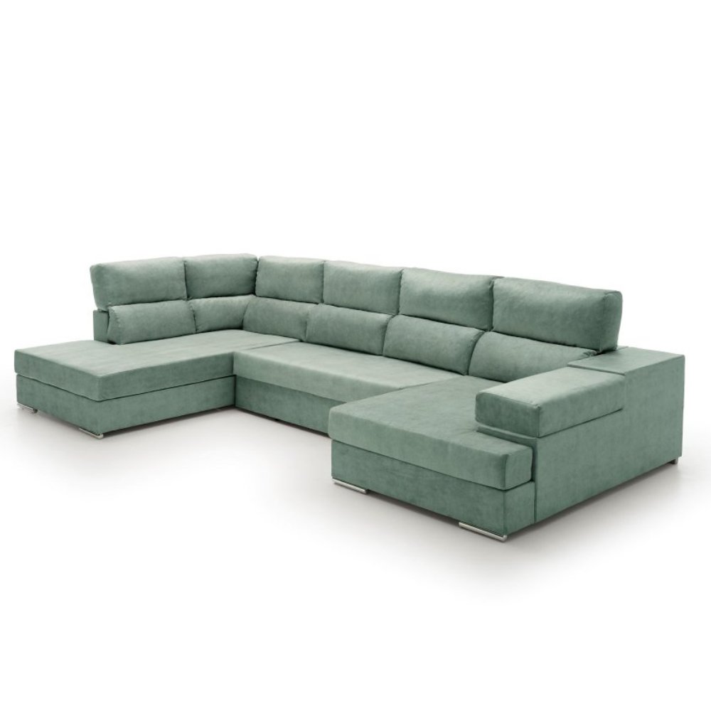 Sofa gran chaise longue cama massima diseño y agua marina izquierda