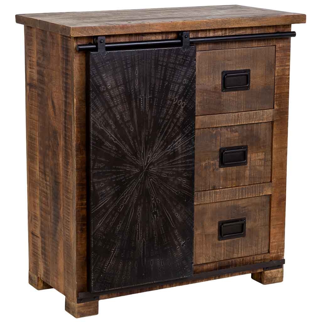 Recibidor de madera marrón 85x42x90h cm
