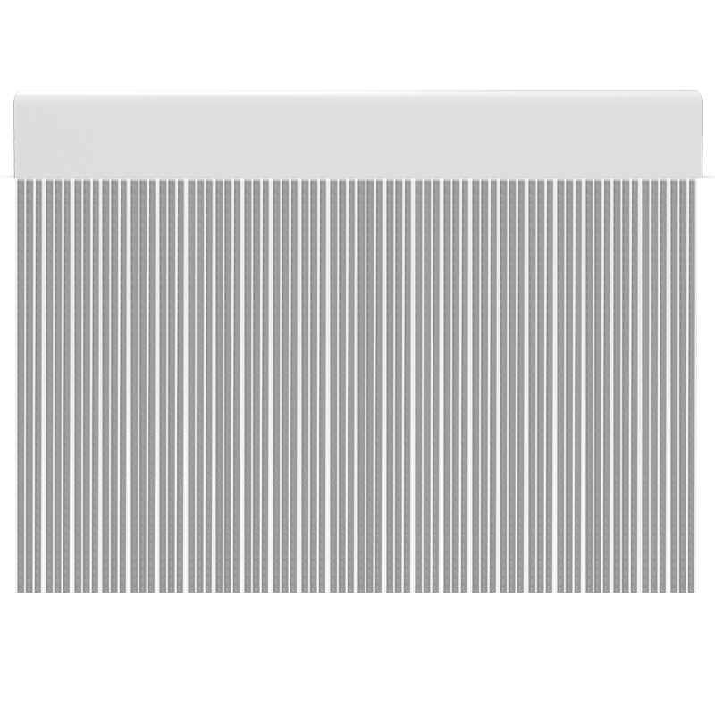 Cortina para puertas de PVC pastel gris con blanco / 120 x 220