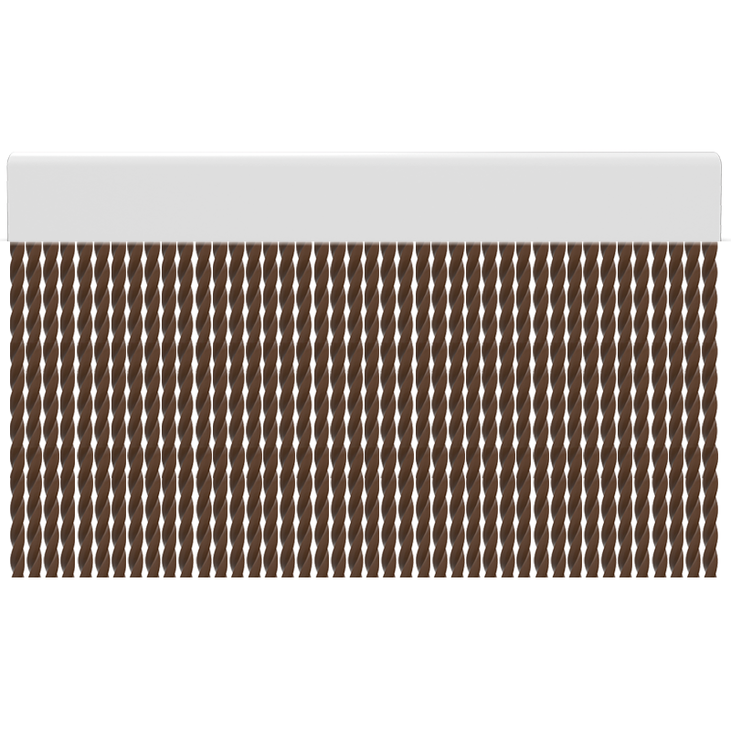 Cortina para puertas de PVC tube marron / 120 x 220