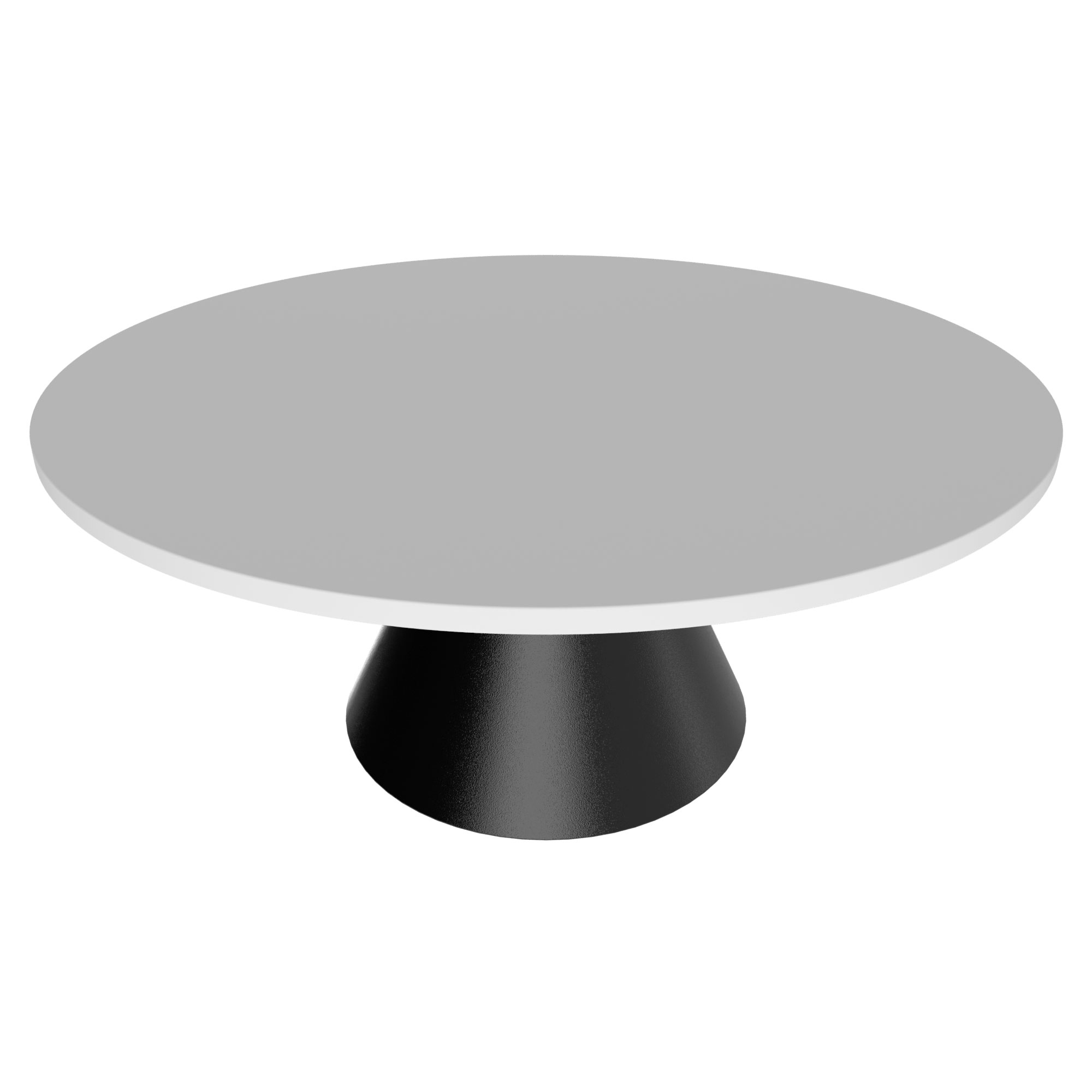 Artù black - mesa comedor ⌀120 cm madera laminada base de metal-blanco