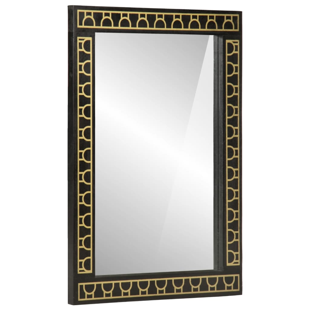 vidaXL espejo de baño madera maciza de acacia y vidrio 50x70x2,5 cm