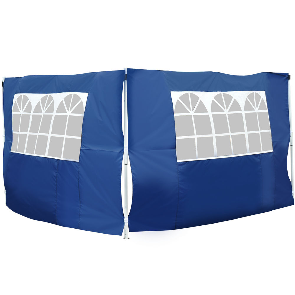 2 paredes parte laterale 300x200x0 cm tela oxford color azul Outsunny