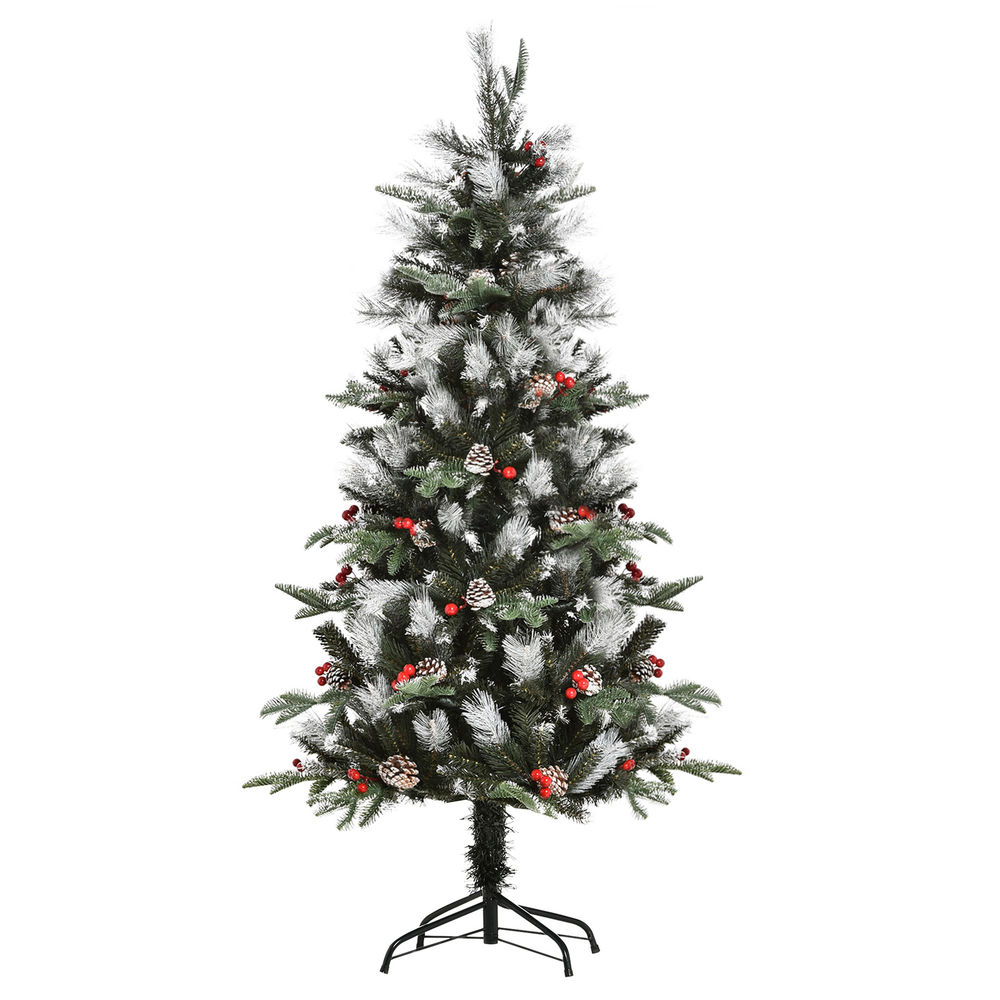 Árbol de navidad 75x75x150 cm plástico, pe, acero color verde Homcom