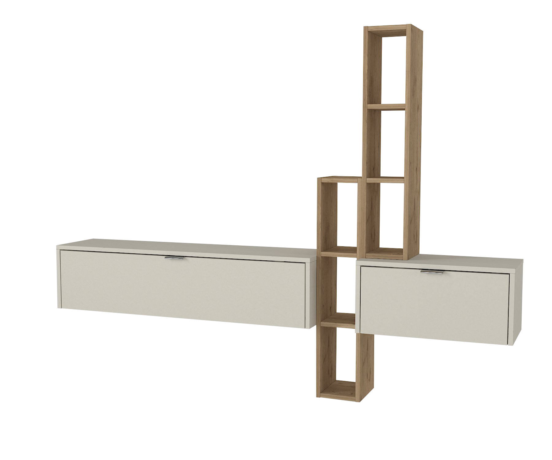Mesa de tv sandstone sepet con estantería lateral