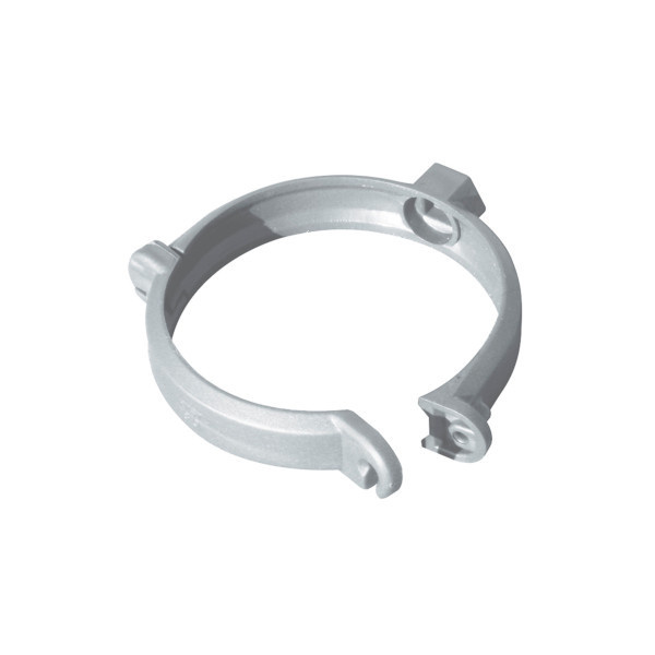 Abrazadera pvc 80 mm gris