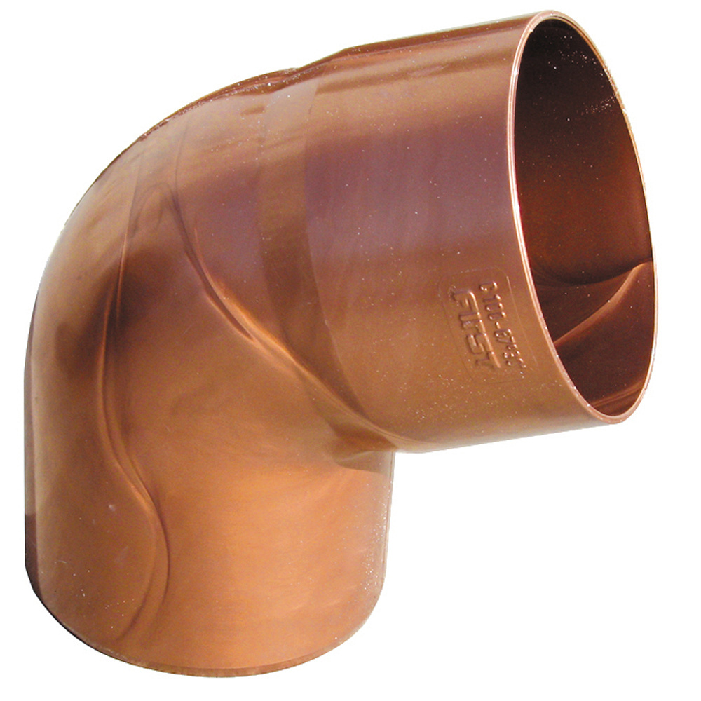 Codo de bajante pvc 67º color cobre
