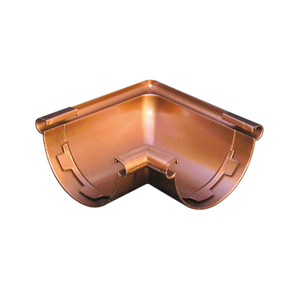 Ángulo de canalón pvc curvo cobre 125 mm