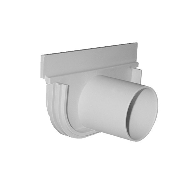 Tapa y descarga baja ø 50 x 100 mm gris