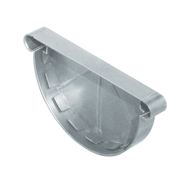 Tapa de canalón pvc curvo gris 125 mm