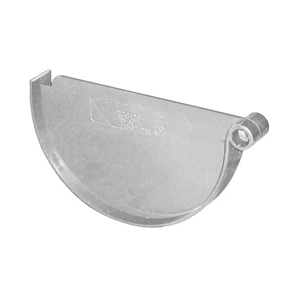 Tapa bajada de canalón pvc curvo gris 125 mm