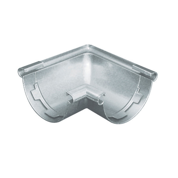 Ángulo de canalón pvc curvo gris 125 mm